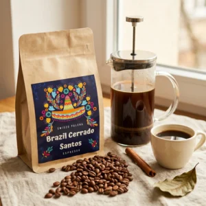 Brazil Cerrado Santos Natural waga 250g — zdjęcie lifestyle