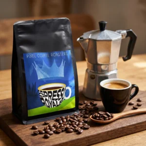 PIXEL Espresso Royale waga 250g — zdjęcie lifestyle